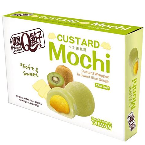 Q Brand Mochi Custard Kiwi Fruit TWN 168g