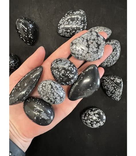 Snowflake Obsidian Tumbled Stones Grade A Sizes Available Purchase