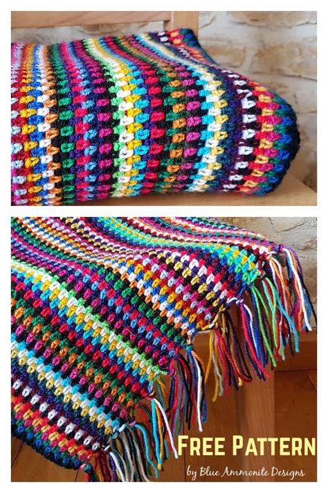 Stash Buster Blanket Free Crochet Pattern And Paid Page Of