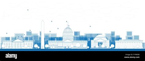 Washington dc skyline vector silhouette hi-res stock photography and ...