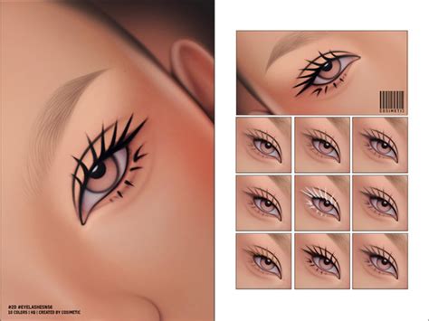 The Sims Resource Maxis Match 2D Eyelashes N56