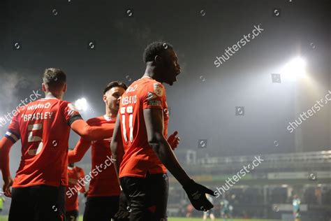 Elijah Adebayo Luton Town Celebrates Scoring Editorial Stock Photo ...