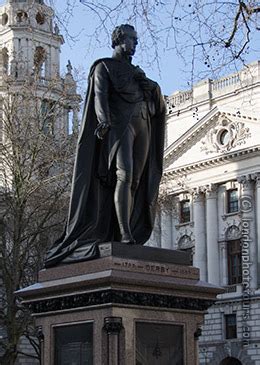 Parliament square westminster Earl of Derby - palmerston statues