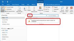 SOLVED Outlook Something Went Wrong And Your Search Couldnt Be