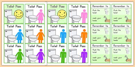 Toilet Passes Teacher Made Twinkl