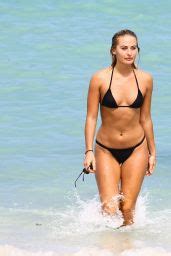 Selena Weber Hot In A Black Bikini Beach In Miami Celebmafia