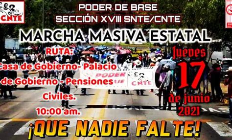 Este Jueves Una Nueva Marcha De CNTE Poder De Base En Morelia