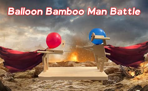 Cymootm Balloon Bamboo Man Battlehandmade Wooden Diy