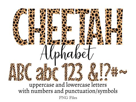 Cheetah Print Letters Animal Print Alphabet Wild One - Etsy