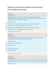 Gesti N En Procesos De Negocio Examen Cuarto Parcial Pdf Gesti N En