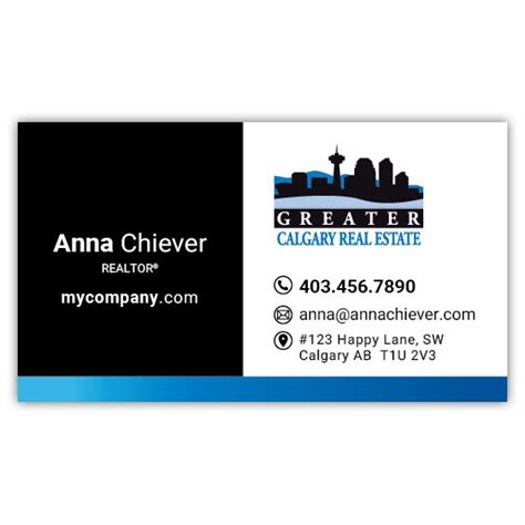 Greater Calgary Real Estate Pt Business Card Design Opt