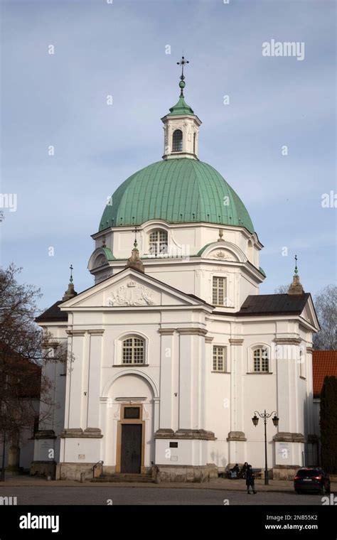 The Green Domed St Kazimierz Church A Roman Catholic Church In Warsaw