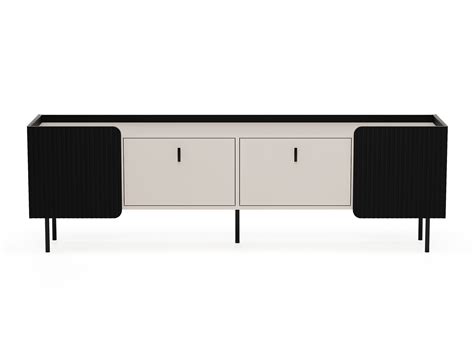 ТВ шкаф Mansfield 102 (Черен + Кашмир) - Мебели за хол | Mebeli.bg