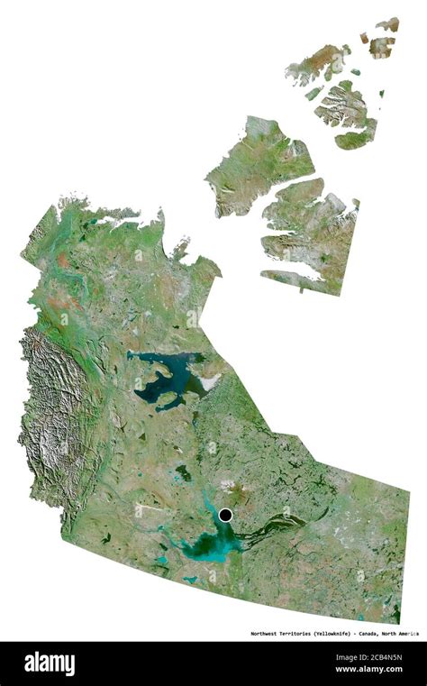 Shape Of Northwest Territories Territory Of Canada With Its Capital