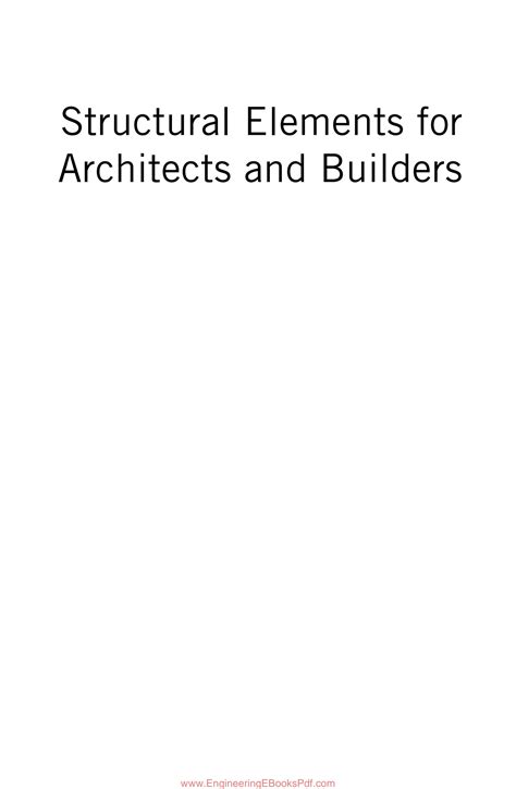 Solution Structural Elements For Architects And Builders Design Of