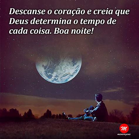 Frase de boa noite inspiradora Descanse o coração e creia que