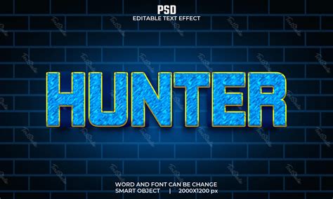 Hunter Text Effect | Free Photoshop PSD File