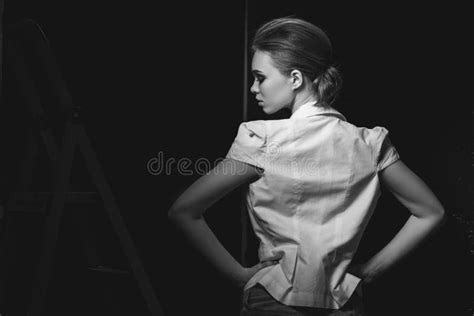 Fashionable Brunette Woman Posing Stock Photo Image Of Attractive Adult