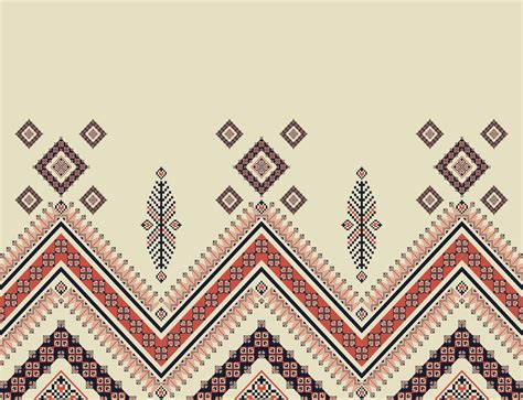 Ethnic Embroidery Geometric Pattern Graphic By Parinya Maneenate