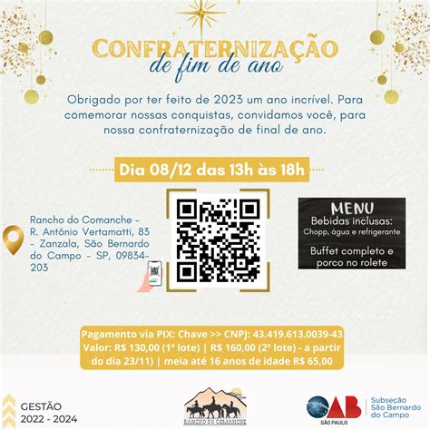 Festa De Confraterniza O Oab Sbc