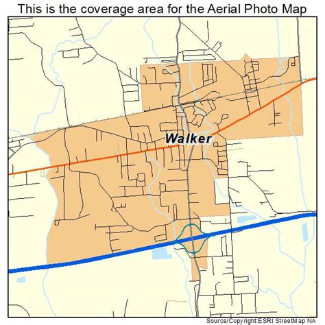 Aerial Photography Map of Walker, LA Louisiana