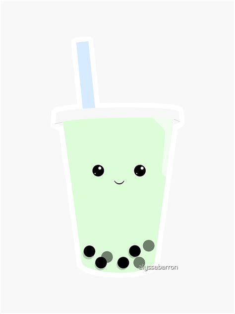 Honeydew Boba Sticker For Sale By Alyssabarron Redbubble