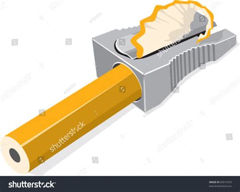 Sharpener With Pencil Stock Vector Illustration 65015533 : Shutterstock