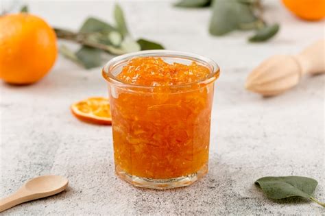 Doce Caseiro De Gel Ia De Laranja Natural Em Um Copo Foto Gr Tis