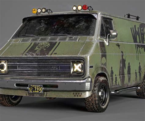 ArtStation - DODGE TRADESMAN VAN 1974 | Game Assets