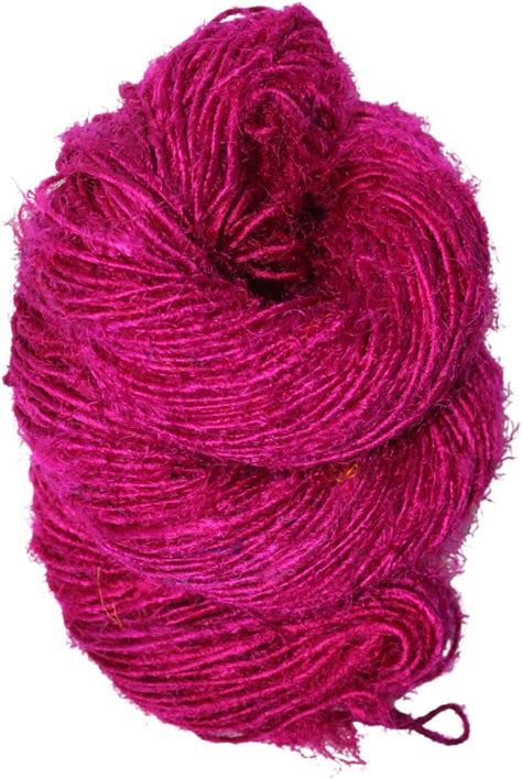 Knitsilk Hilo De Seda Sari Reciclado Tono Rosa Gramos Amazon