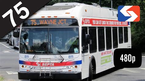 Septa Ride 2008 New Flyer E40lfr 811 On Route 75 Wayne Juction Bound