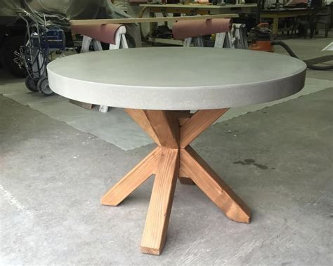 Concrete Table With Wood Base Concrete Table Concrete Table Top Table