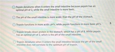 Solved Question 14 (1 point) Why can the enzyme trypsin | Chegg.com