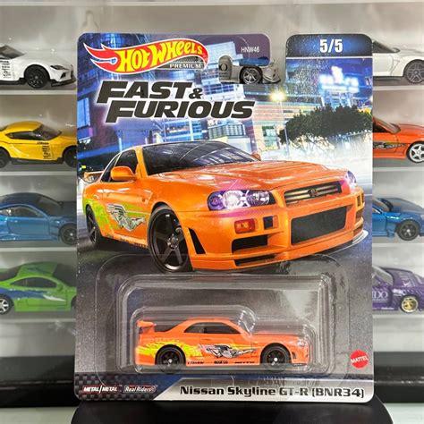 Jual Hot Wheels Premium Nissan Skyline GTR BNR R34 Orange Shopee Indonesia