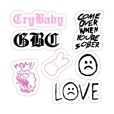 Lil Gothboi Peep Sticker Pack Sticker For Sale By Boogsbay Stickers