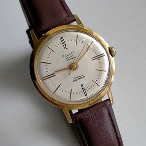 Poljot De Luxe Automatic Gold Plated Au Original Vintage