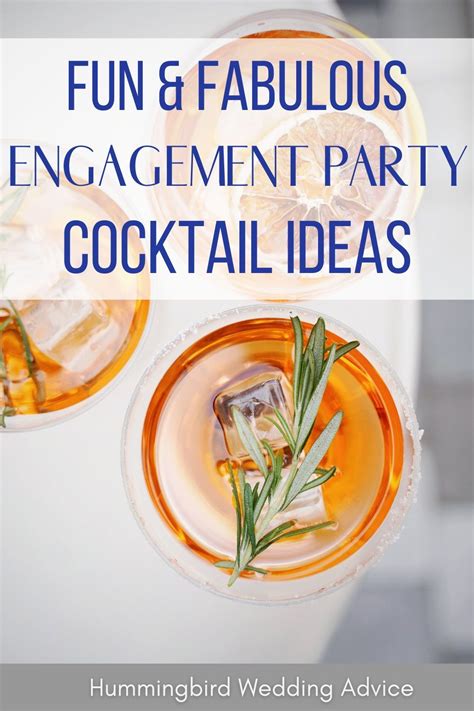 Fun & Fabulous Engagement Party Cocktail Ideas | Cocktail engagement ...