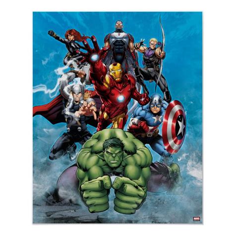 Avengers Classics | Hulk Leading Avengers Poster | Zazzle | Avengers poster, Avengers, Hulk