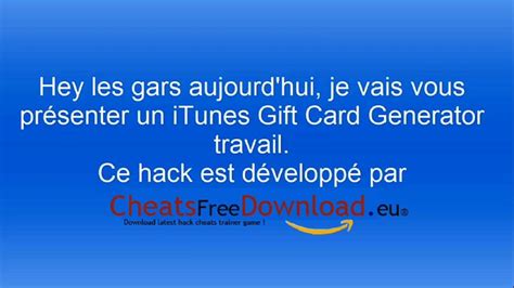 iTunes gratuitement Générateur de cartes cadeaux video Dailymotion