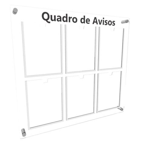 Quadro De Aviso Gest O Acr Lico C Displays Na Vertical Acr Licos P