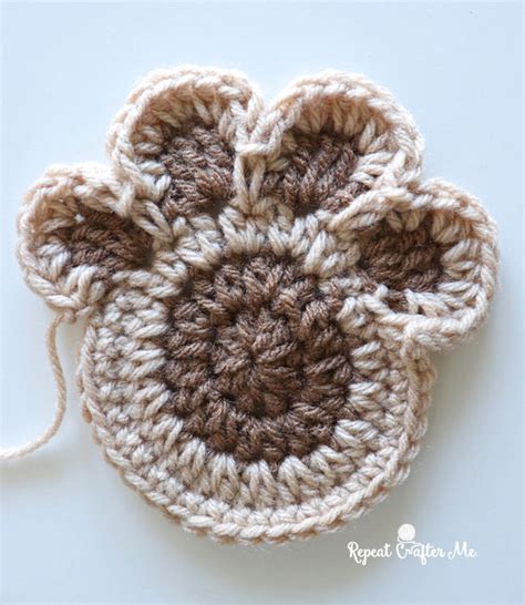 Crochet Paw Print Pattern Repeat Crafter Me