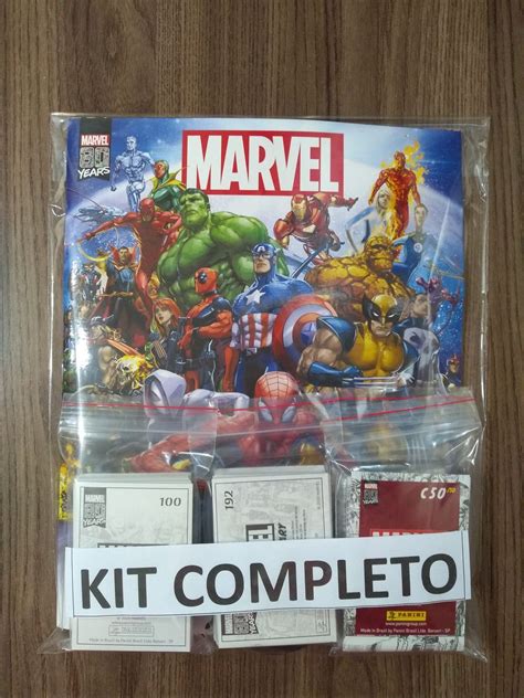 Album De Figurinhas Cards Marvel 80 Anos Completo Para Colar Fig