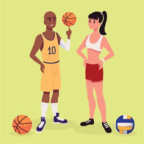 athletic characters sport 11128365 Vector Art at Vecteezy