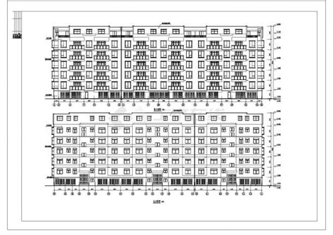 某地区五层板式住宅楼建筑cad设计扩初图住宅小区土木在线