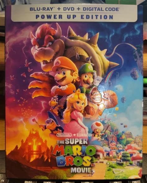 Super Mario Bros Movie Power Up Edition Blu Ray Dvd Combo Nintendo