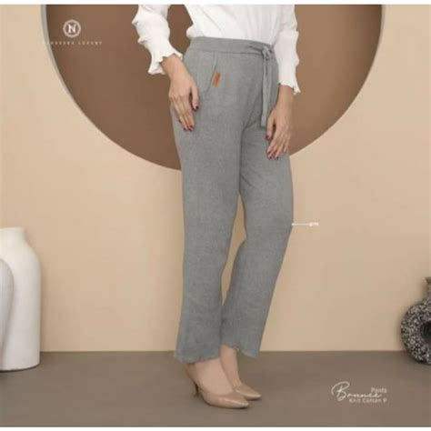 Jual Bawahan Celana Panjang Wanita Brunee Pants Nadheera Luxury Kint