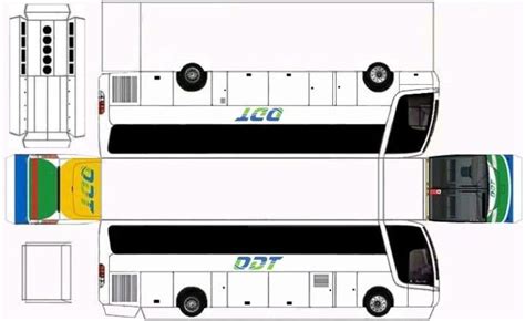 Bus Busscar Vissta Buss De ODT Bus Car Papercraft Busses