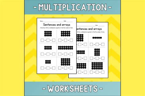 Multiplication Sentences And Arrays Graphic By Atlasart Creative Fabrica