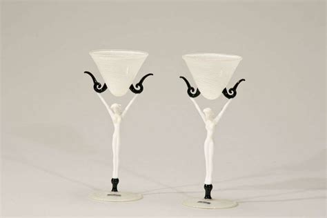 Art Deco Bimini Nude Martini Goblet Original Labels At Stdibs Bimini Nudes