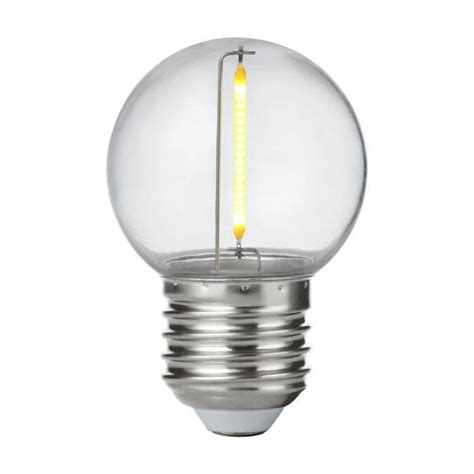 Ampoule Guinguette En Plastique Transparent Filament Led W Blanc Chaud